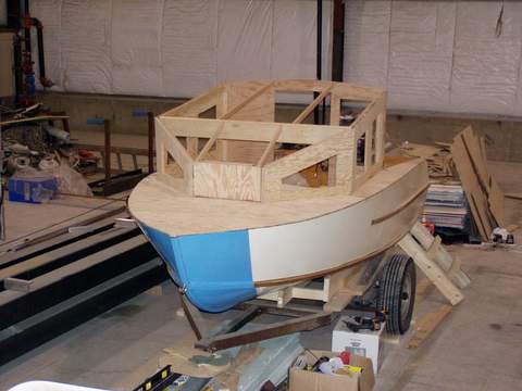 Cabin framing from port-bow