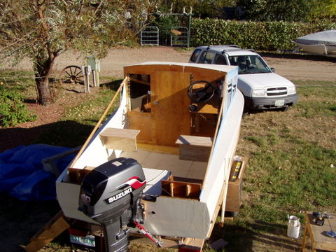 High stern shot of cockpit seating