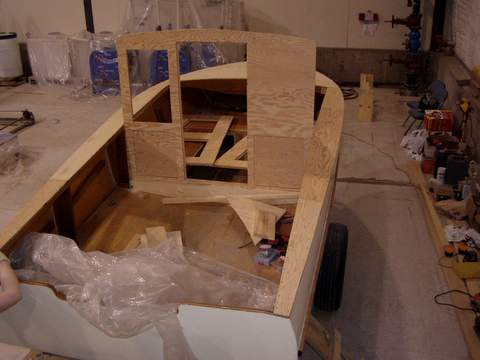 Aerial shot of side decking