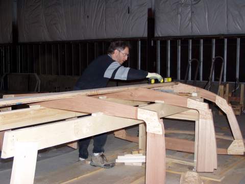 Recheck level after keel bed modifications.