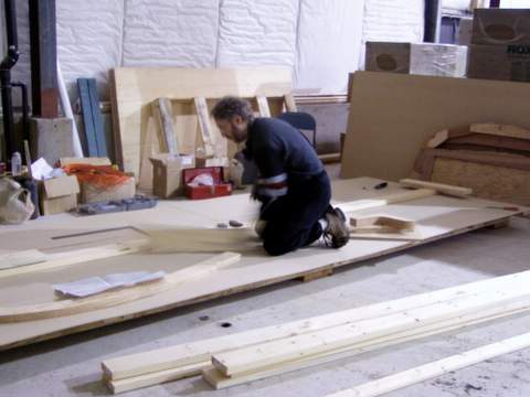 Ron getting started on the actual building jig