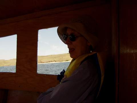 Devy is riding in the cabin